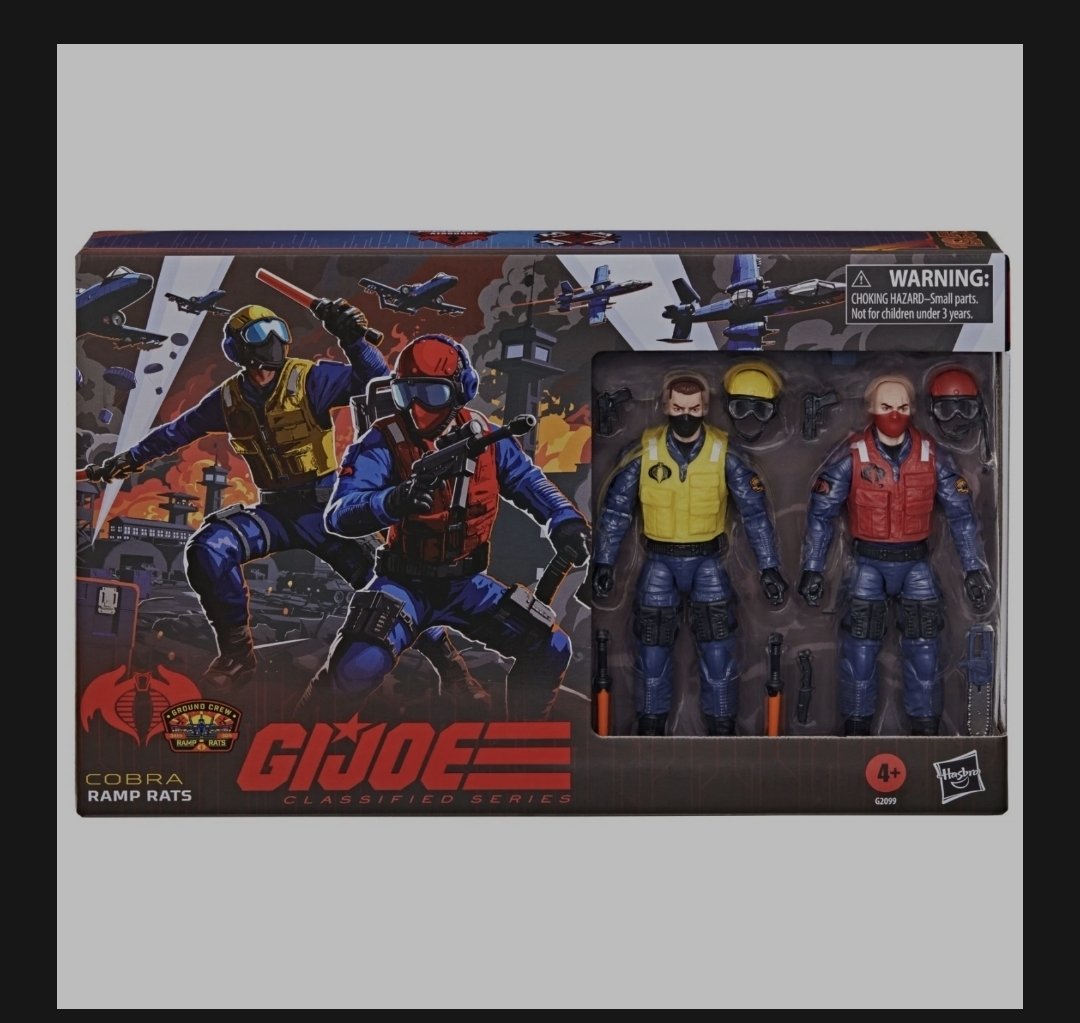 G.I. Joe Classified Rattler ground crew, Ramp Rats, are coming out soon.