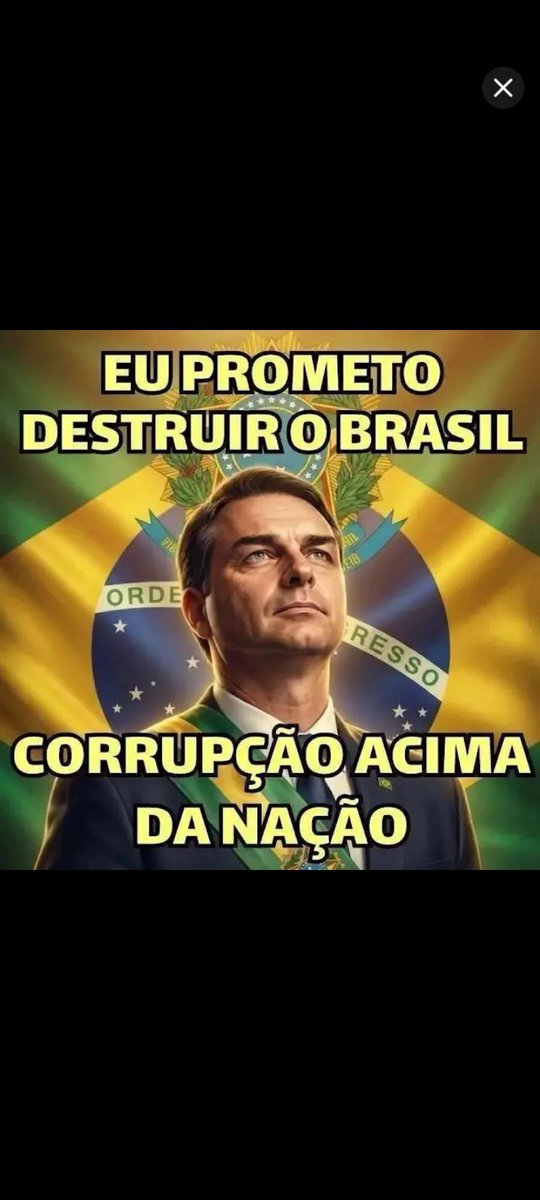 Flávio rachadinha quer concluir a obra que seu pai começou, quer destruir o Brasil.