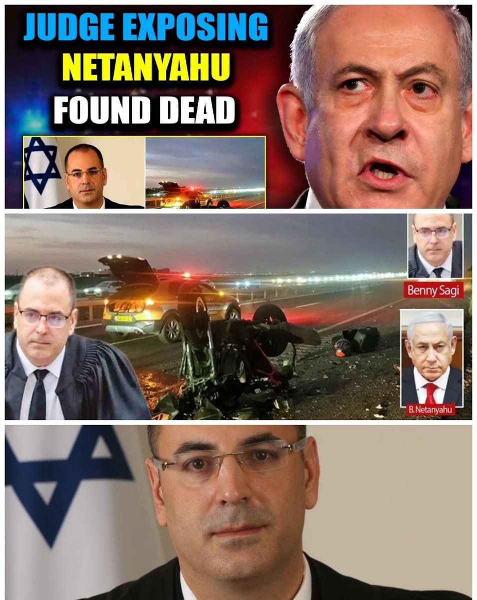🚨🇮🇱 ⚖️ BREAKING: Judge Benny Sagi, who presided over Netanyahu's corruption case, found dead in a suspicious accident.

Questions mount. The judge who oversaw the case. Now dead. Accident, they say.

In a country where witnesses disappear, accidents raise questions.

Suspicious