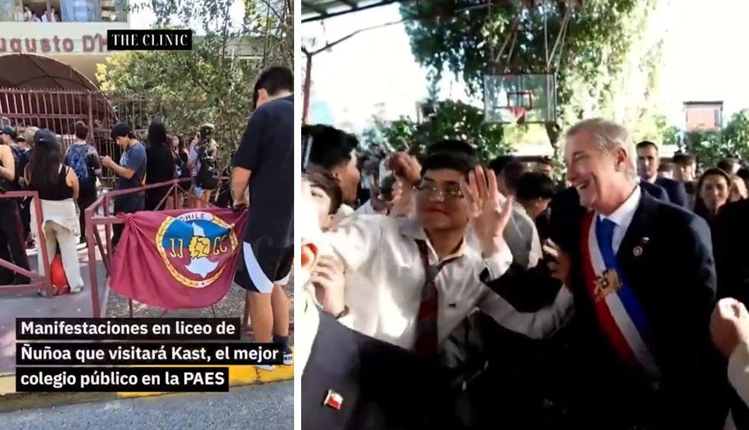GAMBA_CL's tweet photo. Partido Comunista mandó a 15 pendejos a funar a Kast en el Liceo Augusto D’Halmar (Y no les resultó ya que fue ovacionado) https://t.co/dCySVAVMpq https://t.co/BFIOeL2JUY