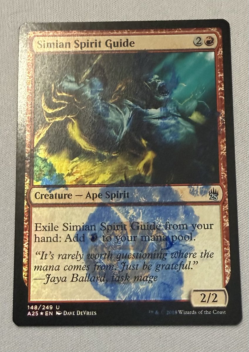 TCI_MTG's tweet image. Got to meet up with @GGshadwick today to secure a couple dual lands for the guys. Also came across Monkey-signed Simian Spirit Guide! 👌😎 thanks!

#MagicTheGathering #MTG #SignedCards #cEDH