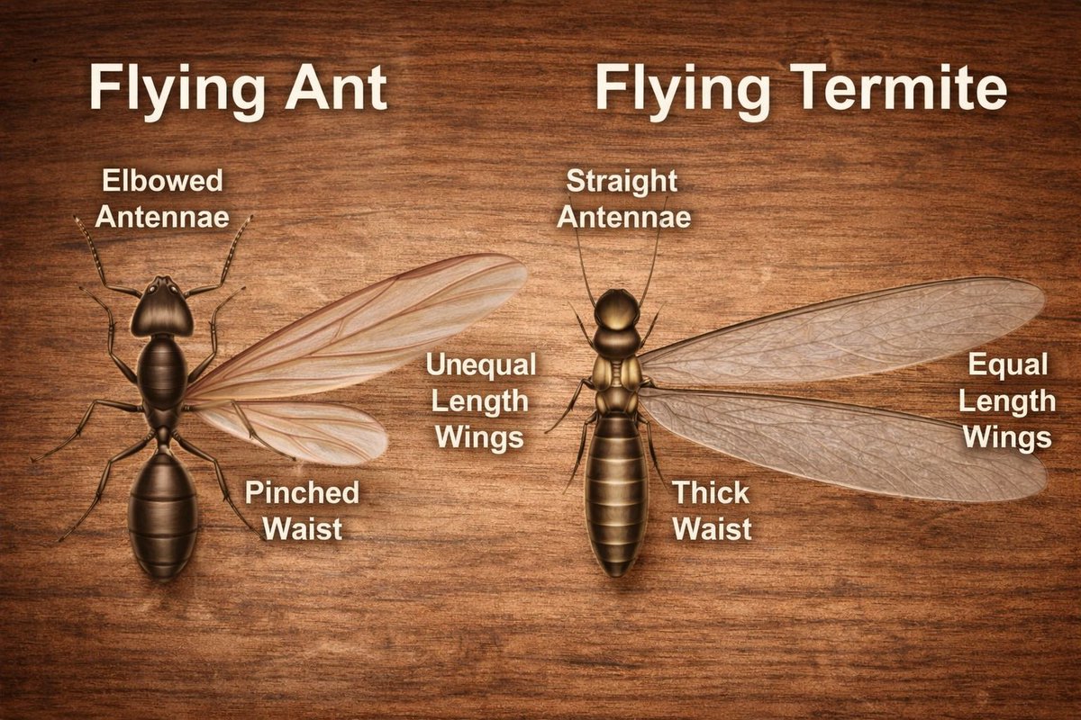 UniversalPest's tweet photo. 🐜 How to Identify Termites in Your Home

Termites are active across Hampton Roads, and many homeowners don’t realize they have them until damage has already started. Knowing the signs can help you catch a problem early.

https://t.co/Jy36illN30

Common signs of termites:

• Swarming termites or discarded wings near windows or doors
• Mud tubes on foundation walls, crawlspace piers, or brick
• Soft or hollow-sounding wood when tapped
• Bubbling or blistering paint that looks like water damage
• Tiny holes or damaged wood in baseboards or trim
• Termite frass (droppings) that look like small wood-colored pellets

Subterranean termites, which are common in Virginia Beach, Norfolk, Chesapeake, Newport News, Hampton, Portsmouth and Suffolk, often live underground and enter homes through the smallest cracks in the foundation.

If you notice any of these signs, it’s best to have a professional termite inspection right away.

Universal Pest & Termite has been protecting Hampton Roads homes since 2000 and has treated over 30,000 homes for termites.

📞 Schedule your termite inspection: 757-502-0200

#Termites
#TermiteInspection
#HamptonRoads
#VirginiaBeachVA
#NorfolkVA
#TermiteDamage
#UniversalPestTermite 🐜🏠