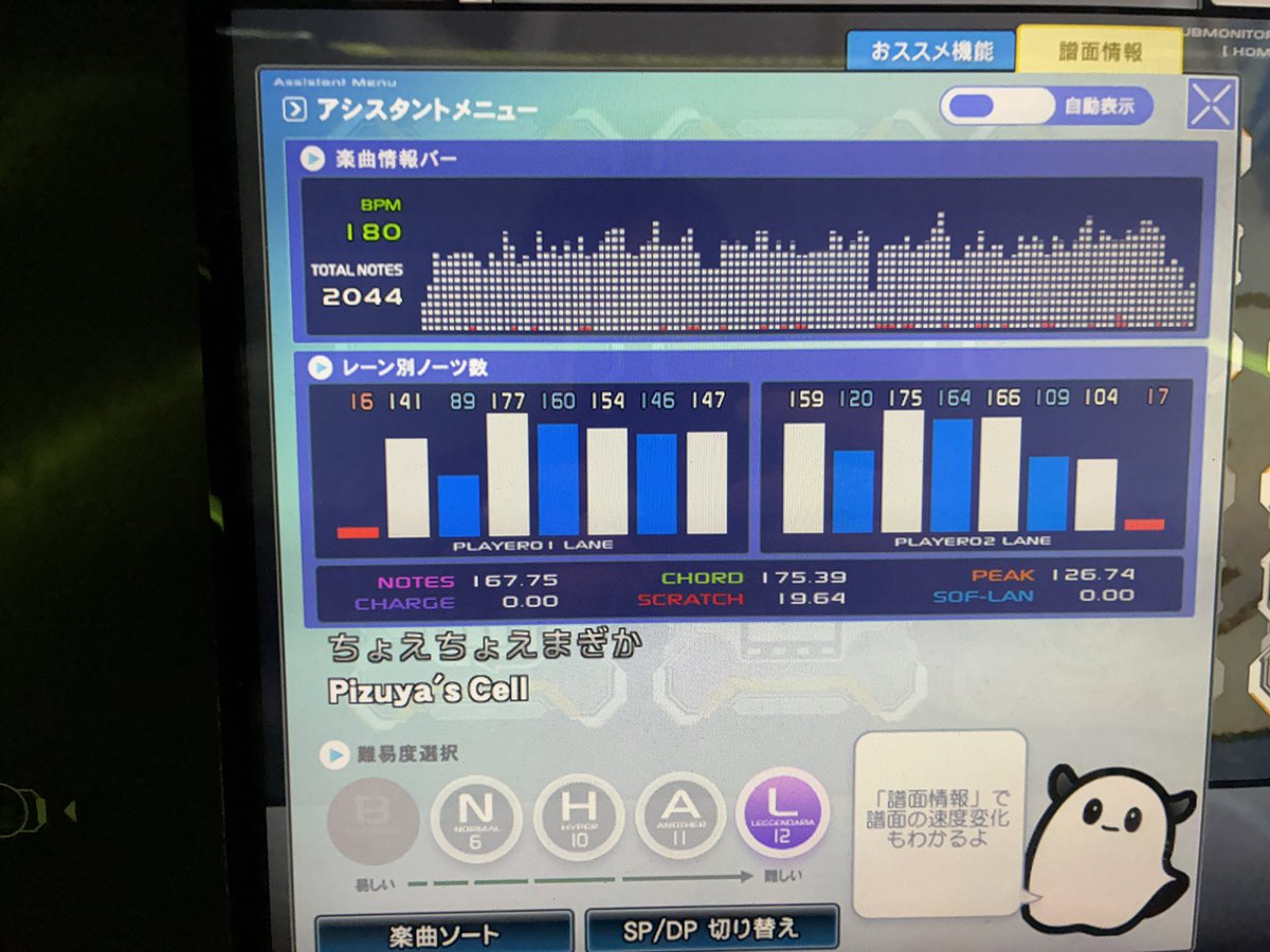 Haizi_NN's tweet photo. ちょえちょえまぎか　
L譜面はDP裏中伝合格でSP譜面も解禁されました https://t.co/wTucrLheUm