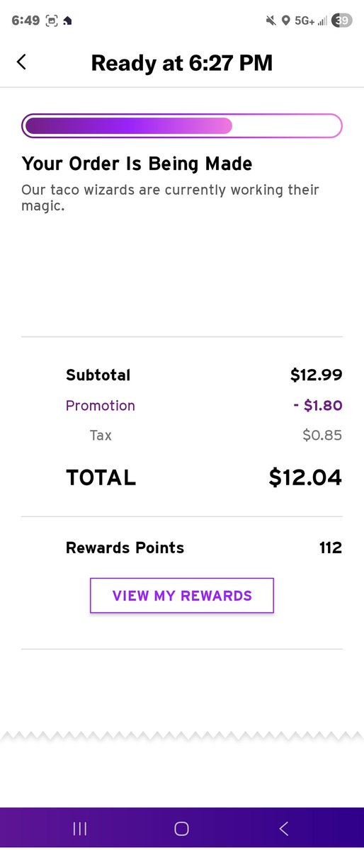 TheRealPugz's tweet photo. @tacobell I order my food online and got here at 6:27pm. 3 ppl have ordered their food at the counter since I got here and have got their food before me 🤔 #MakeItMakeSense https://t.co/rwMCHTITMA