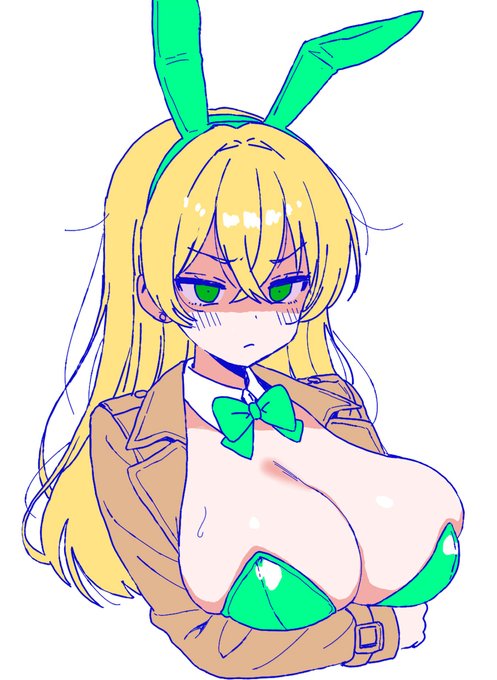 おはバニらくがき トレンチコートバニーって...良くないか?と思ったが、 描いてる途中で「これただの露○狂...?」となり、涙