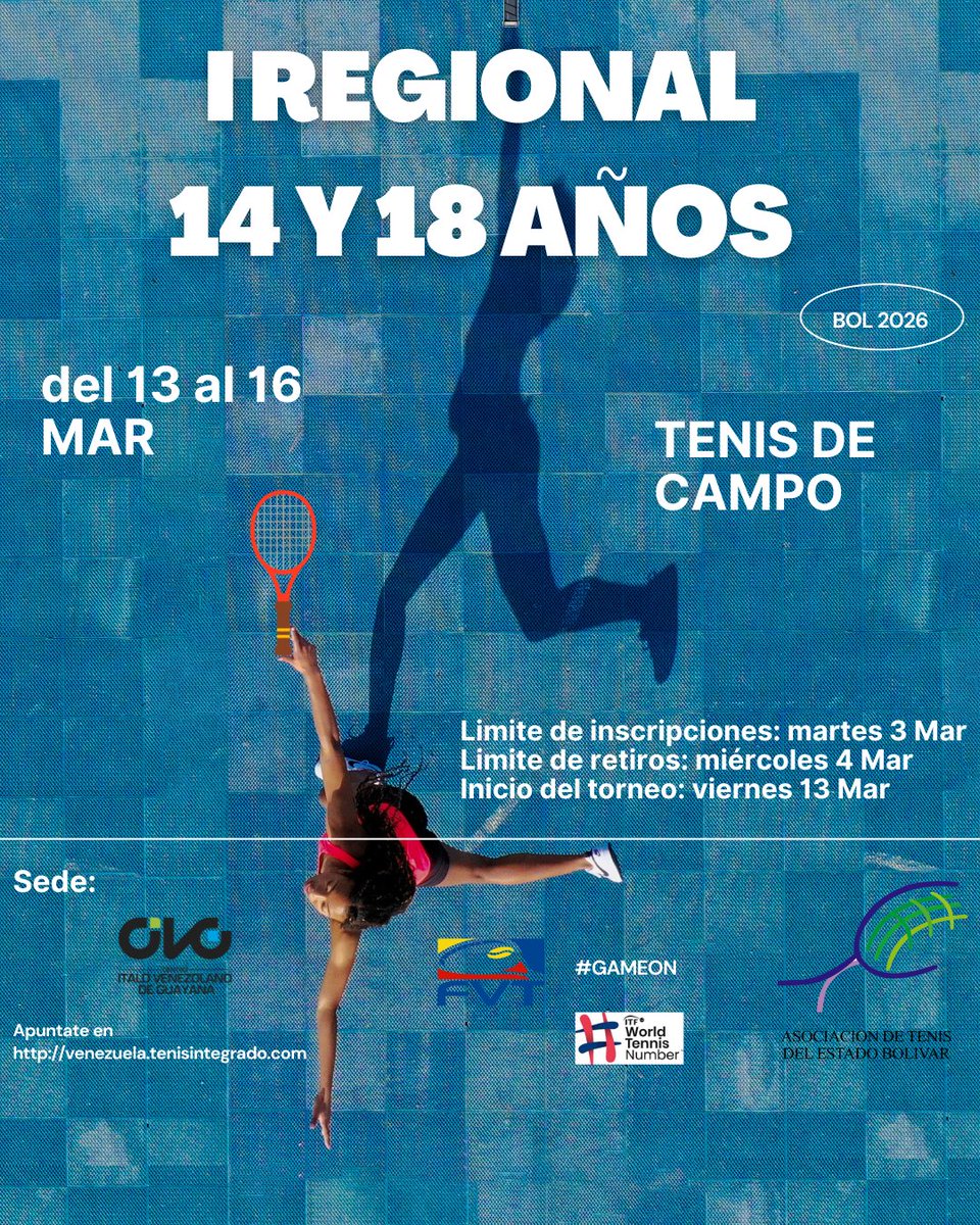 ateb2604's tweet photo. “I Torneo Regional, Grado 3 - 14 y 18 años Bolívar”  2026

Gracias a nuestros aliados comerciales:

jalvarofinanzas 
constru_ir 
hotelrosabela 
farmavidave 
LT IMPORT
comepaleta 
laplayita_clubitalo 
alaybistrobar 
lamarinapzo 
macizogrill.pzo 
la_arepera_civg 
trattoriadiverso https://t.co/qjVraRHih1