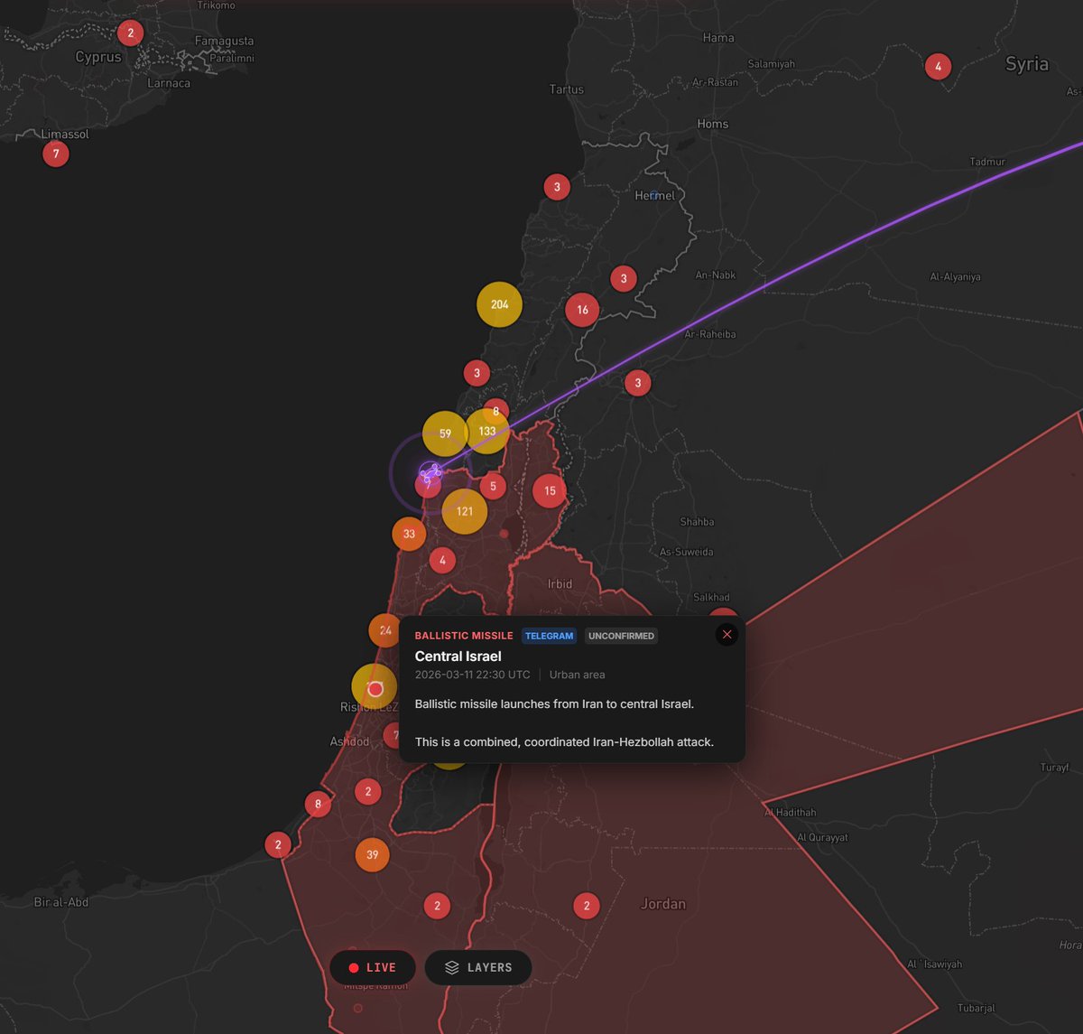 Strikes are starting up again. Make sure your on the site so you can see the live alerts and the animations. You won't find these live alerts anywhere else