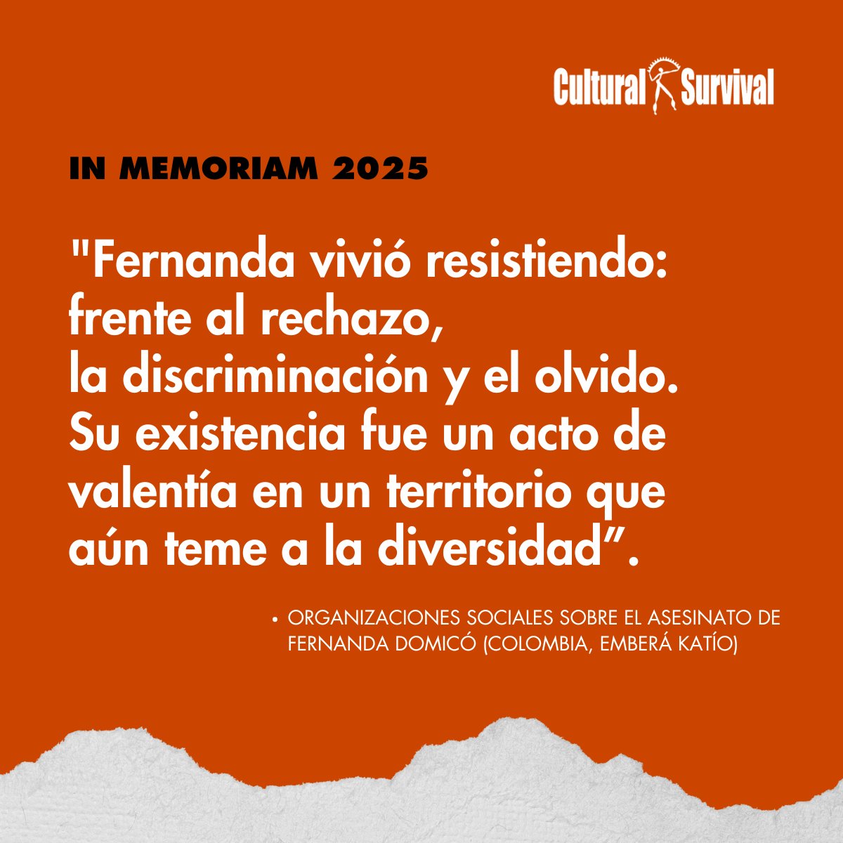 Cultural Survival en Español tweet media