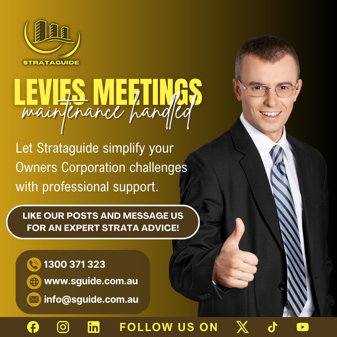 StrataGuide's tweet photo. Levies, meetings, maintenance? Strataguide handles it all! Simplify your Owners Corporation and enjoy stress-free community management.

#StrataSupport #OwnersCorp #StrataLife #PropertyExperts https://t.co/syRNDgETIk