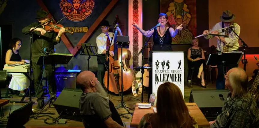 joyofklez's tweet photo. Wednesday, March 18th, 7:00PM - 9:00 PM, Klezmer Night with Maxwell Street Klezmer Band—each show is one-of-a-kind with fresh repertoire and guest musicians, at Sabor a Café, 6873 N. Milwaukee Ave. in Niles. Enjoy dinner and a show, no cover charge! 
https://t.co/02f4Tkya9p https://t.co/0hZz8GI5fH