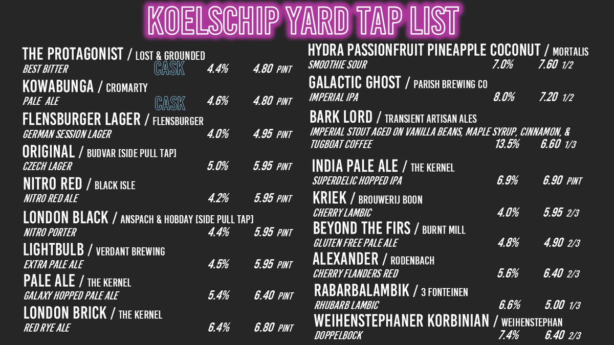 Koelschip Yard Taps tweet media