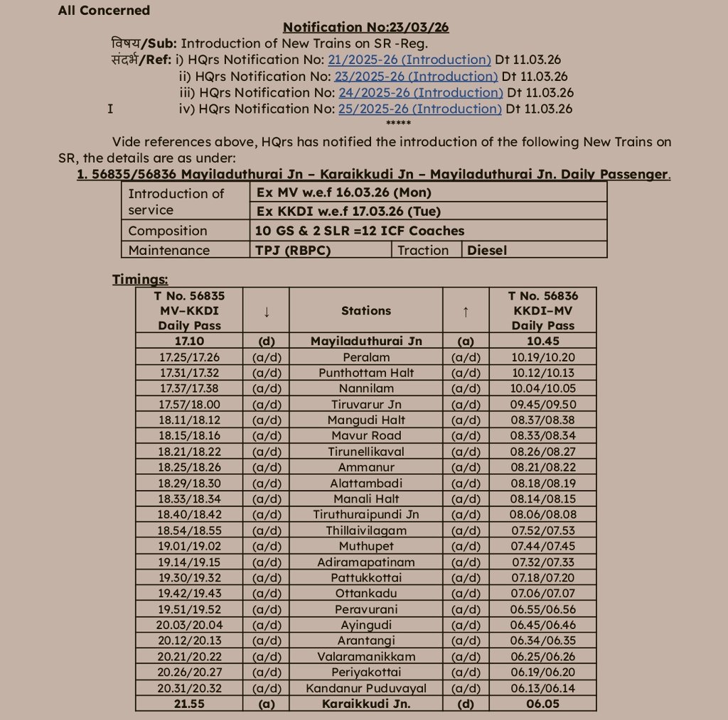 🚅TamilNadu Train Users🚆தமிழ்நாடு ரயில் பயனர்கள் tweet media