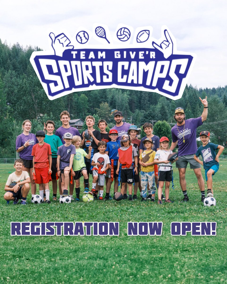 team_giver's tweet photo. Summer Sports Camps are back!! 🤘 Registration is now open for our action packed multi-sport camps, designed to inspire a passion for sport in youth ages 6-10 and 11-14.

We will be running weekly camps Monday - Friday for the month of July. https://t.co/OkBITKwlP6