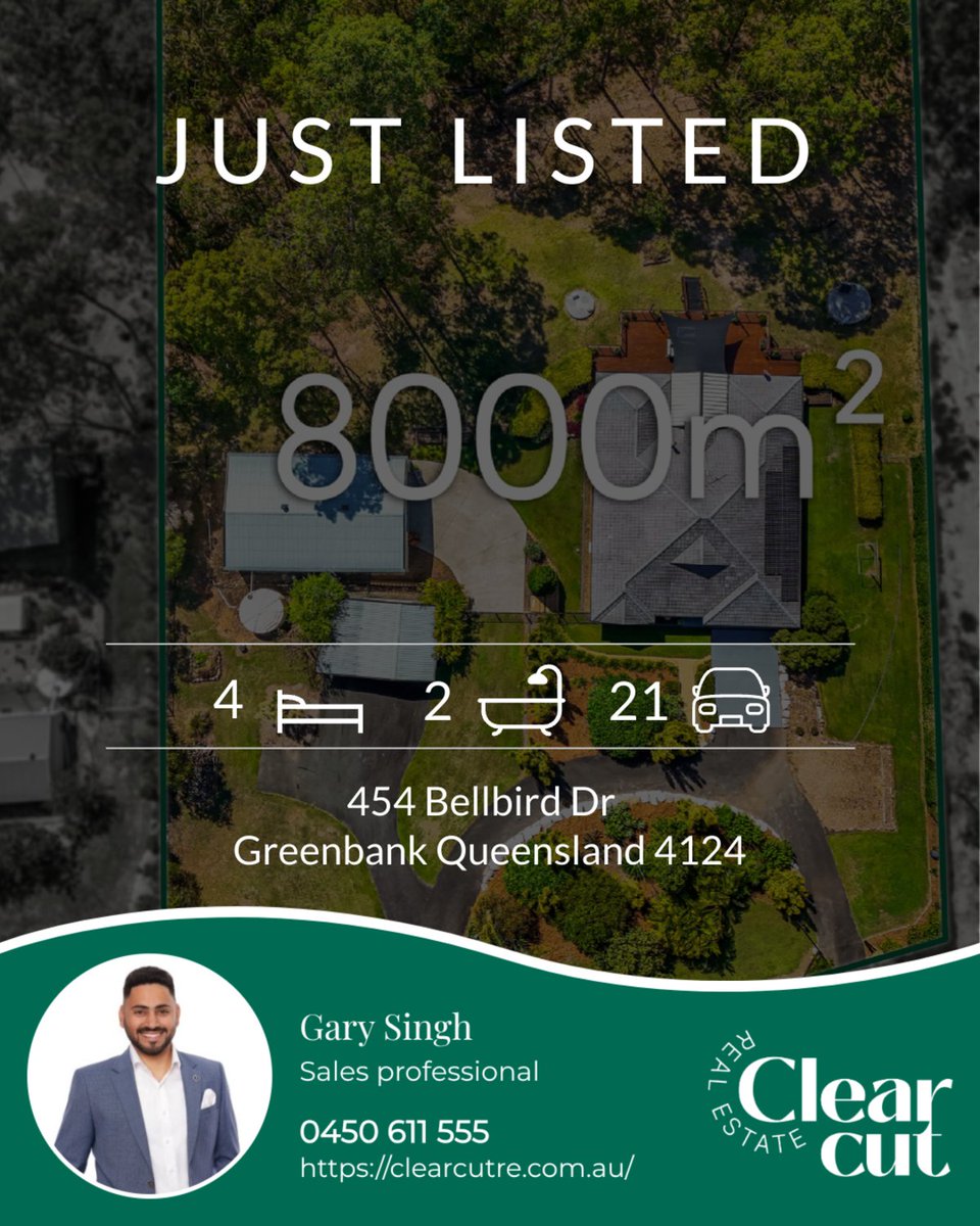 gary_gspgroup's tweet photo. 4 bed | 2 bath | 21 car
📍 454 Bellbird Dr, Greenbank Queensland 4124

Here is our newest listing.

...
#realestate #ForSale #ClearCutRealEstate #GreaterSpringfieldProperty GsProperty #GreenbankQldProperty #YourRealEstateDoctor #ClearCutRealEstate #GreaterSpringfieldProperty https://t.co/dO0CfNSu7S