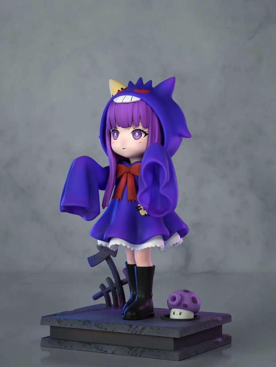 avianoir's tweet image. THEY'RE DROPPING A FRIEREN: BJE X GENGAR FIGURE 💜