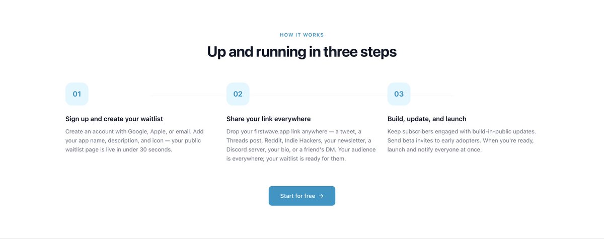 MichaelCantCode's tweet photo. Day 6 of building FirstWave.

Getting prepared for public beta release in the coming days, so getting the landing page ready. It’s starting to come together 😮‍💨 https://t.co/sXPLM5aaFl