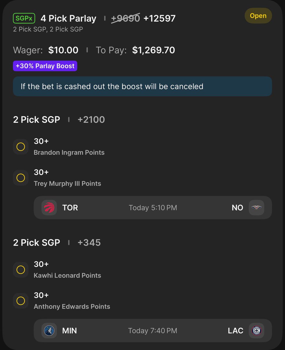 AnthoApes's tweet image. 30 points 🔮

#NBA #30points #Lotto #Bets #Slips #Parlays #PlayerProps #SameGameParlay #SportsBetting #GamblingTwitter #DraftKings
