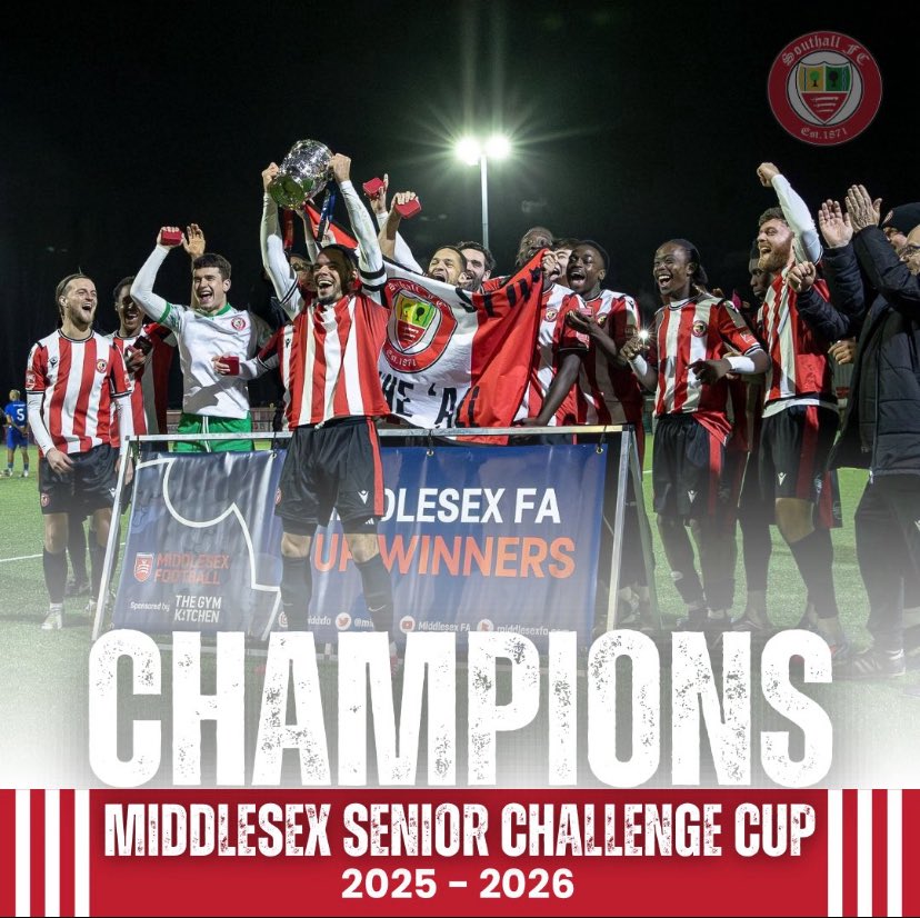 Game 86
Middlesex Senior Cup Final
<a href="/FCSouthall/">Southall FC</a> 4
<a href="/BroadfieldsUtd/">Broadfields United</a> 0