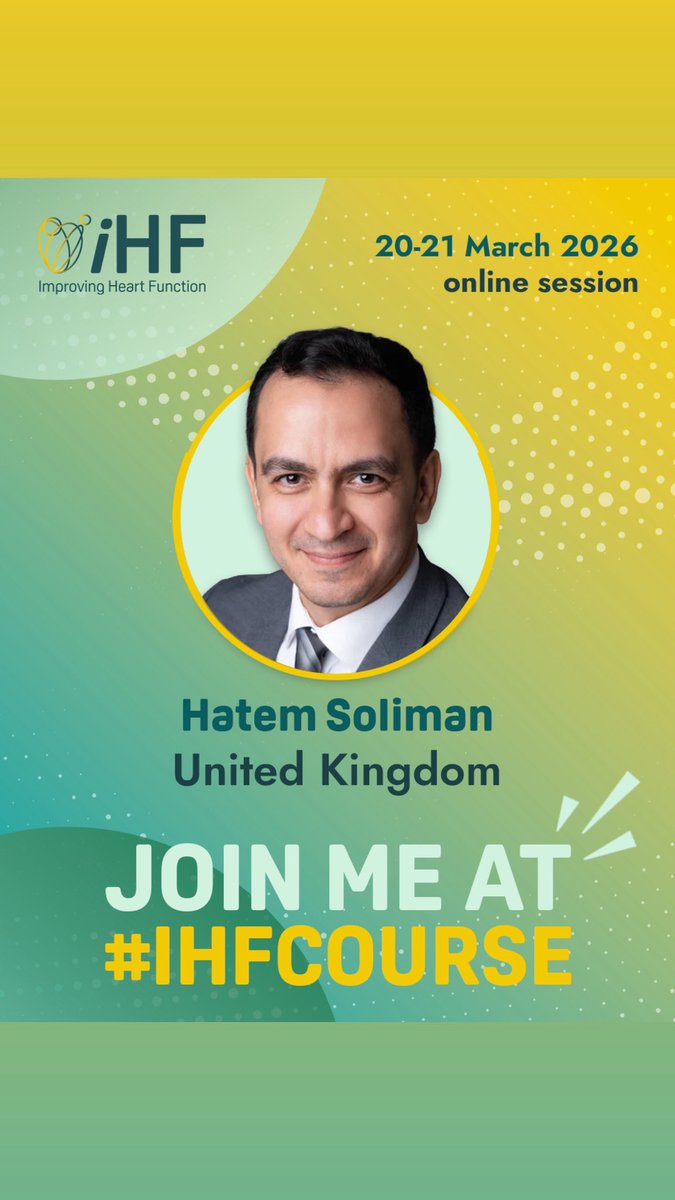 Hatem Soliman Aboumarie, FRCP, FEACVI, FASE, FHEA tweet media