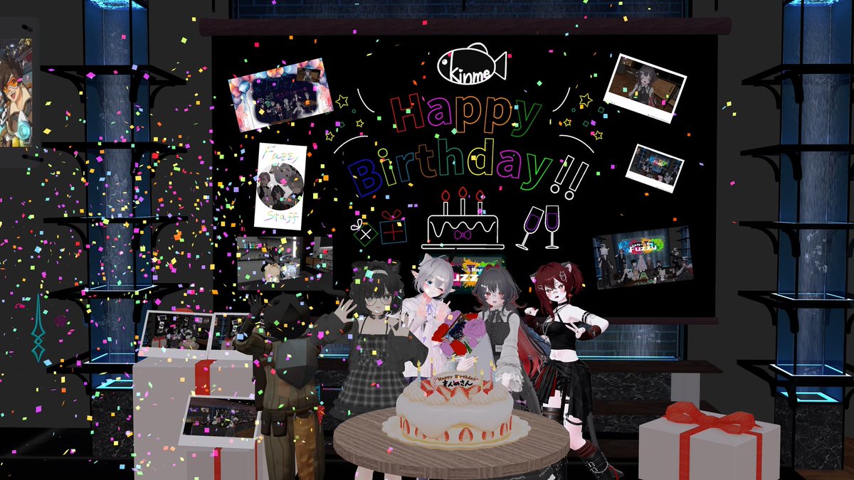VRC_Barfuzzy's tweet photo. 先日来て頂いた方々、ありがとうございました。

🎊＼きんめさんHappy Birthday／🎊

こっそり準備して皆でお祝い出来ました😌

投稿遅くなり申し訳ございません🙏
#VRC_Fuzzy https://t.co/w1vKxSdPt8