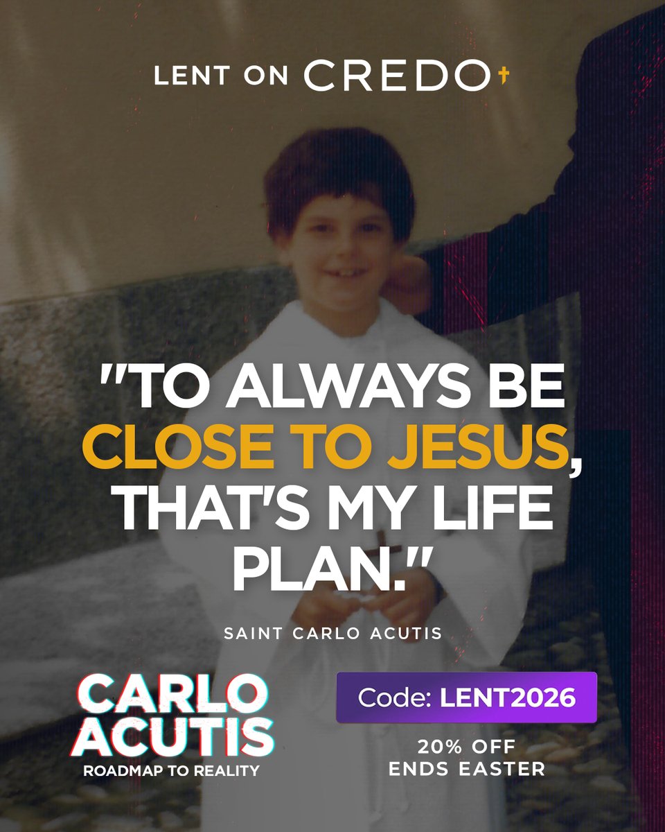 watchcredo's tweet photo. Saint Carlo Acutis was 15 years old when he died.

This was his life plan.

Stream his story on Credo+ this Lent · Code LENT2026 · 20% off · Ends Easter 

🔗 https://t.co/PrpCnpVy7h https://t.co/oQFE4vyddA