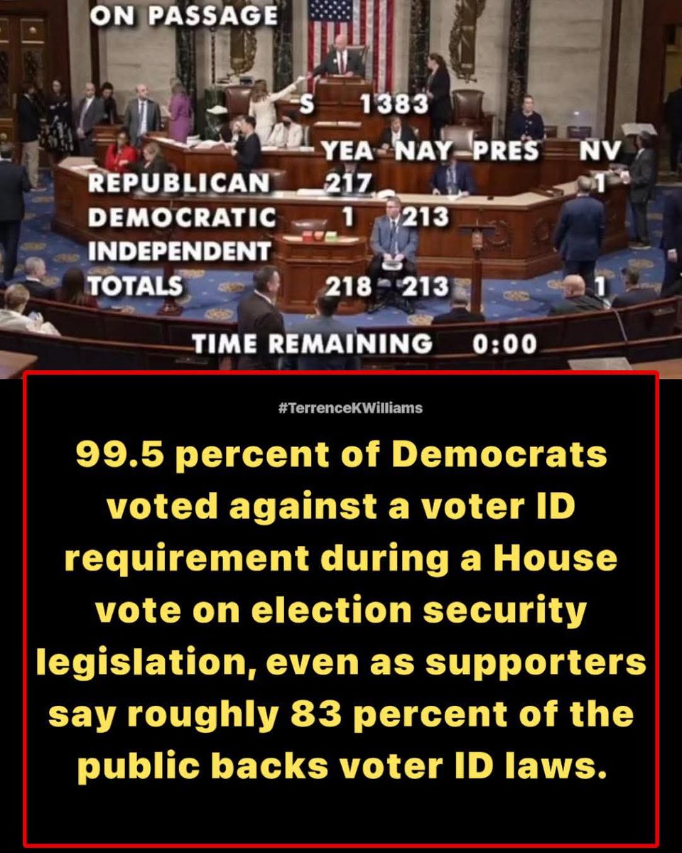 Lissa4Maga's tweet image. 🚨🚨🚨Democrats didn't vote for a voter ID because they have to cheat in order to win...Demand the Save Act...83% of us want it passed!!!! 
It's quite obvious what you are doing!!! Thune needs to join you all and you can be one happy family of cheaters!!!! #SaveAct