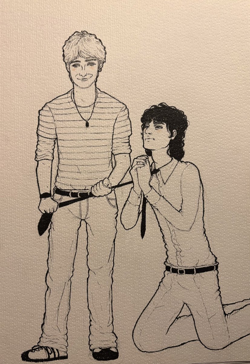 dustylotus's tweet photo. @moremiwi @boogerlover2000 Not lesbyler unfortunately but it’s byler alright. Drew it ages ago. https://t.co/ANn5CIl4Rz
