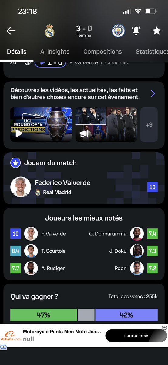 FasoDream's tweet photo. @luca_varan @LucaVaran Sofascore oui à attribuer la note de 10 https://t.co/ybWVGgWCbY
