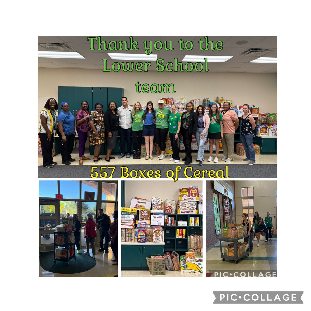 A huge thank you to the Lower School team for delivering boxes of cereal for all of our Eagle’s Nest students. 🦅💙