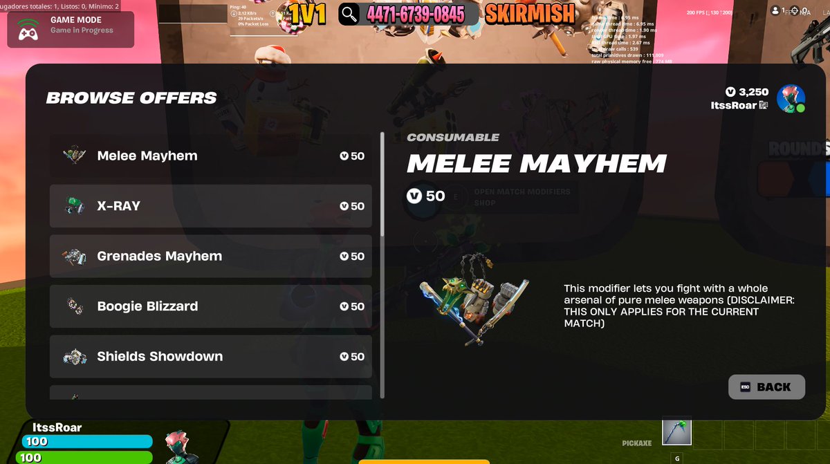 SingularityUEFN's tweet photo. The match modifier shop is done. Im currently working in the custom weapons, i already have the models (credits of all models in the image and in the map)

#FortniteChapterSeven  #fortnitecreative #workinprogress #fort #creative #uefn #singularity https://t.co/bMayf3fL18