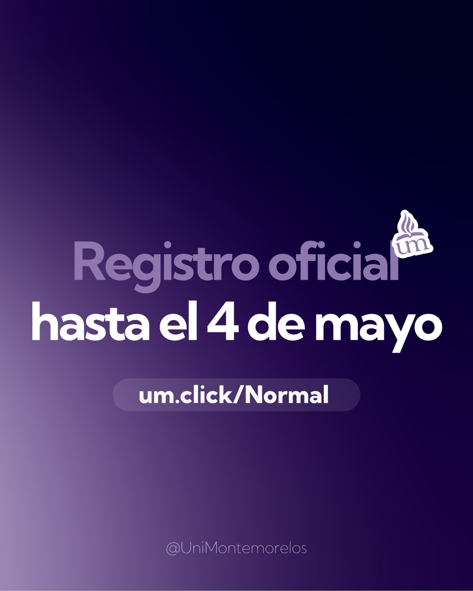 UniMontemorelos's tweet photo. Todas las Escuelas Normales te preparan para ser #maestro, pero sólo la #EscuelaNormal de Montemorelos te prepara en un ambiente #adventista.
⚠️ El proceso cierra el 4 de mayo, regístrate aquí:
🔗 https://t.co/KHr2IEWTD0
#universidad #educación #umx1mundonuevo #umsumando https://t.co/IYMb7drRAq