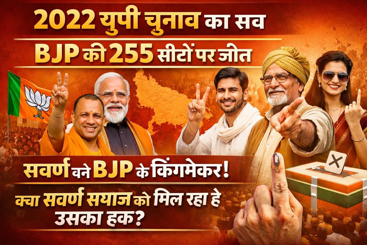 sharmarajkuma15's tweet image. 📢 2022 यूपी विधानसभा चुनाव का सच
2022 में भारतीय जनता पार्टी ने सवर्णों के बल पर 255 सीटें जीतकर सरकार बनाई।💪

अब सवाल ये है बदले में क्या मिला ❓ #UGC 

👇 अपनी राय कमेंट में जरूर बताइए।
#Hashtags
#UPPolitics
#UPElection2022
#BJP4IND
#SavarnVote
#PoliticalTruth