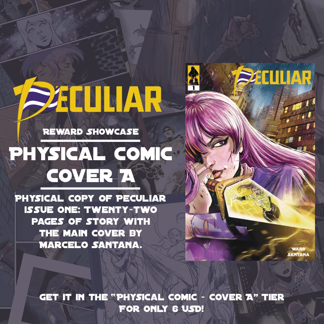 explodypan's tweet photo. Peculiar Reward Showcase: Physical Cover A!

Get a physical copy of Peculiar issue one, all twenty-two pages of story with the main cover by Marcelo Santana, for only $6!

Art by Marcelo Santana.

Peculiar issue one Kickstarter is live! https://t.co/mcxsvA8CFr https://t.co/v5wmCL51M1