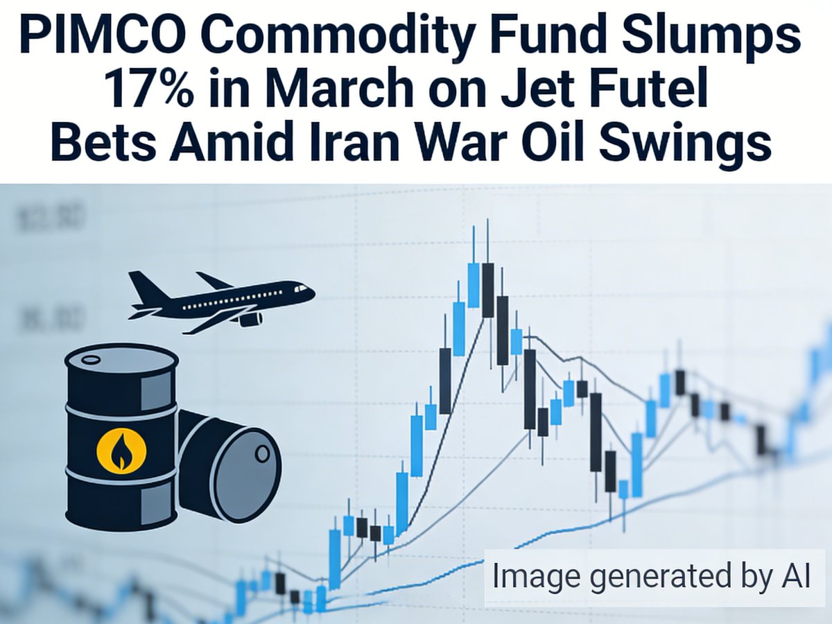 WindInfoUS's tweet image. PIMCO's Commodity Alpha Fund down ~17% in March on aviation fuel trade losses amid Iran war oil chaos—YTD slump hits 26%, after 9% drop last year. Insiders cite global turmoil; commodity markets jittery.
#Commodity #PIMCO #Fund #Markets