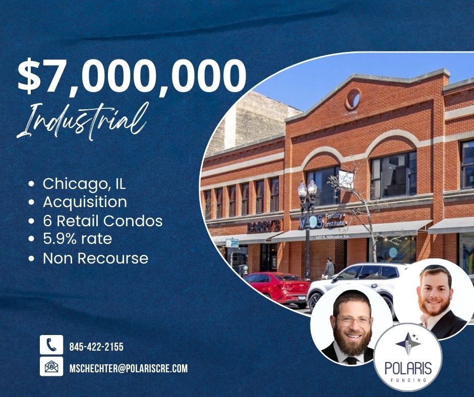 MendySchech's tweet image. #TYH We recently closed $7,000,000 in acquisition financing for a six-unit retail condo property in Chicago, Illinois.

The deal was structured non-recourse at a 5.9% rate, allowing the sponsor to move quickly and secure the asset with attractive long-term financing.

Every