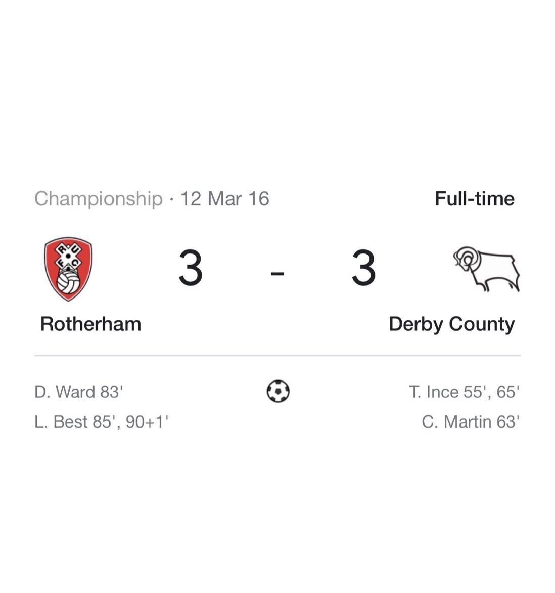 secondtierpod's tweet photo. On this day in 2016 🗓 

Derby County suffered one of the worst collapses in Championship history…

Leon f*cking Best. https://t.co/XESSmDh1Lv