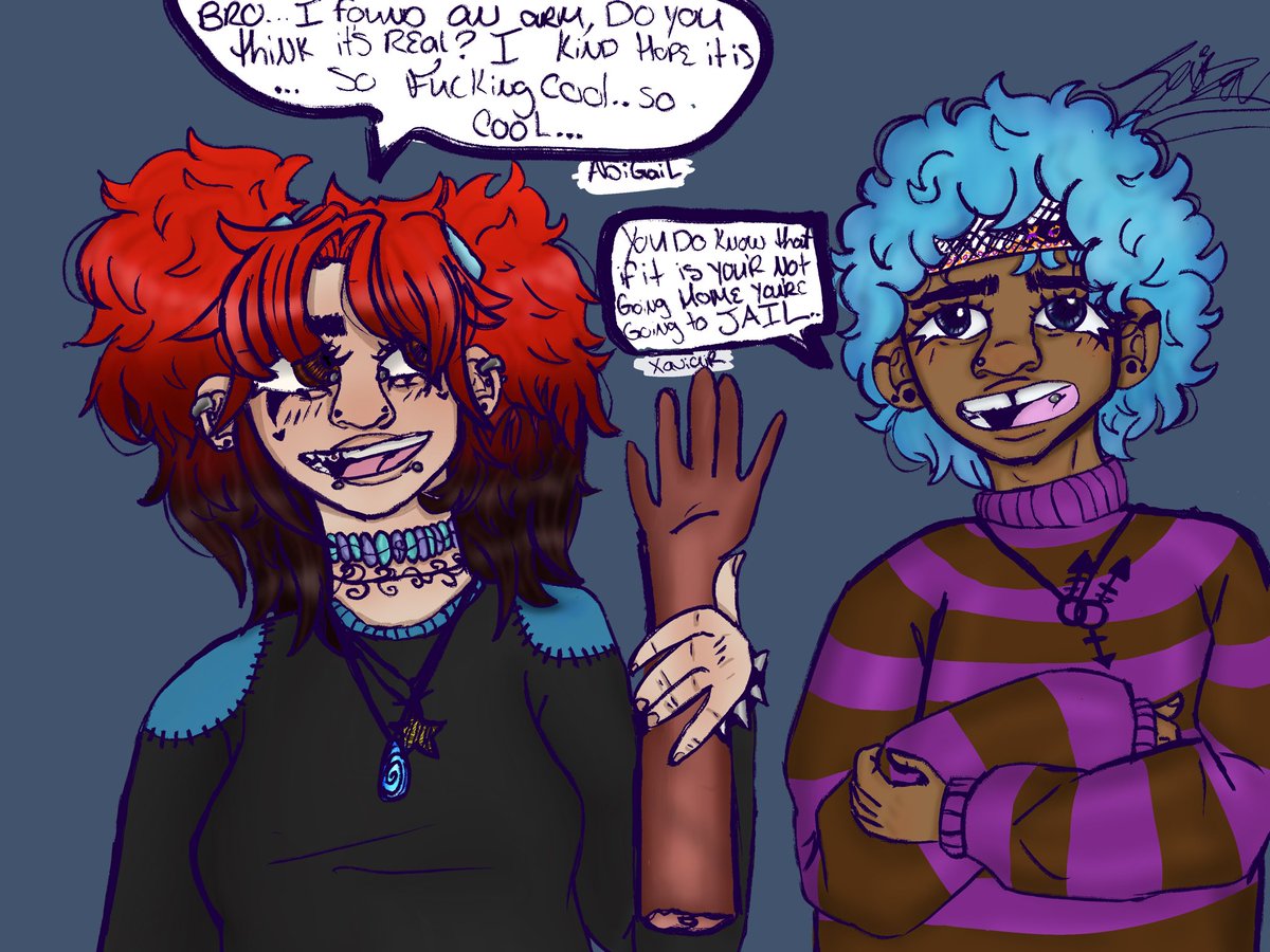 MKLASTARSHINE's tweet photo. Man fuck it THIS WAS PEAK AND IT DIDNT GET ENOUGH LOVE!! XAVIAR AND ABIGAIL
#kikomariverse2038 #art #artmoot #findfriends #lgbtq #originalstory #writer #digitalart #creepybasement #plslikethis #dohashtagswork #myartneedslove #sixseven https://t.co/XyB2s1uuRv