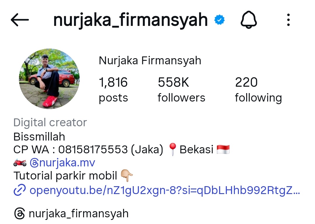 SeputarTetangga's tweet photo. Nurjaka Firmansyah
Sebelum konten khusus motor, sering liat konten dia yg ngajarin nyetir.

Lumayan soft spoken, bikin gak gugup. Yg lg belajar R4 dan sering dimarahi + dimaki pasangan/ortu (your current instructor), coba mampir ke Nurjaka. Lumayan jadi penyejuk hati 😁 pengurang gugup.