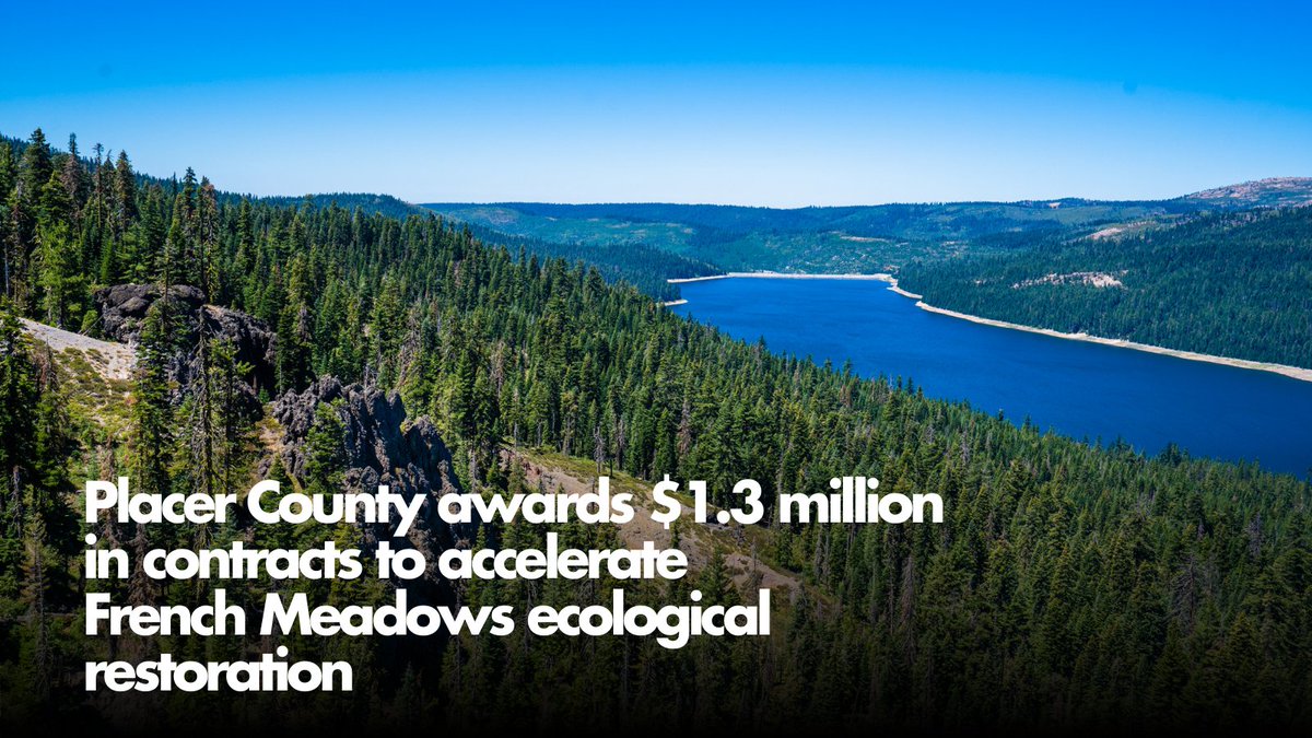PlacerCA's tweet photo. Placer County is investing $1.3M in forest health. 🌲 Three contractors will thin trees across French Meadows this season, reducing wildfire risk &amp; protecting our watersheds. #ForestHealth #WildFirePrevention #PlacerCounty https://t.co/tRmjkPXFbT https://t.co/1KEQkMopMC