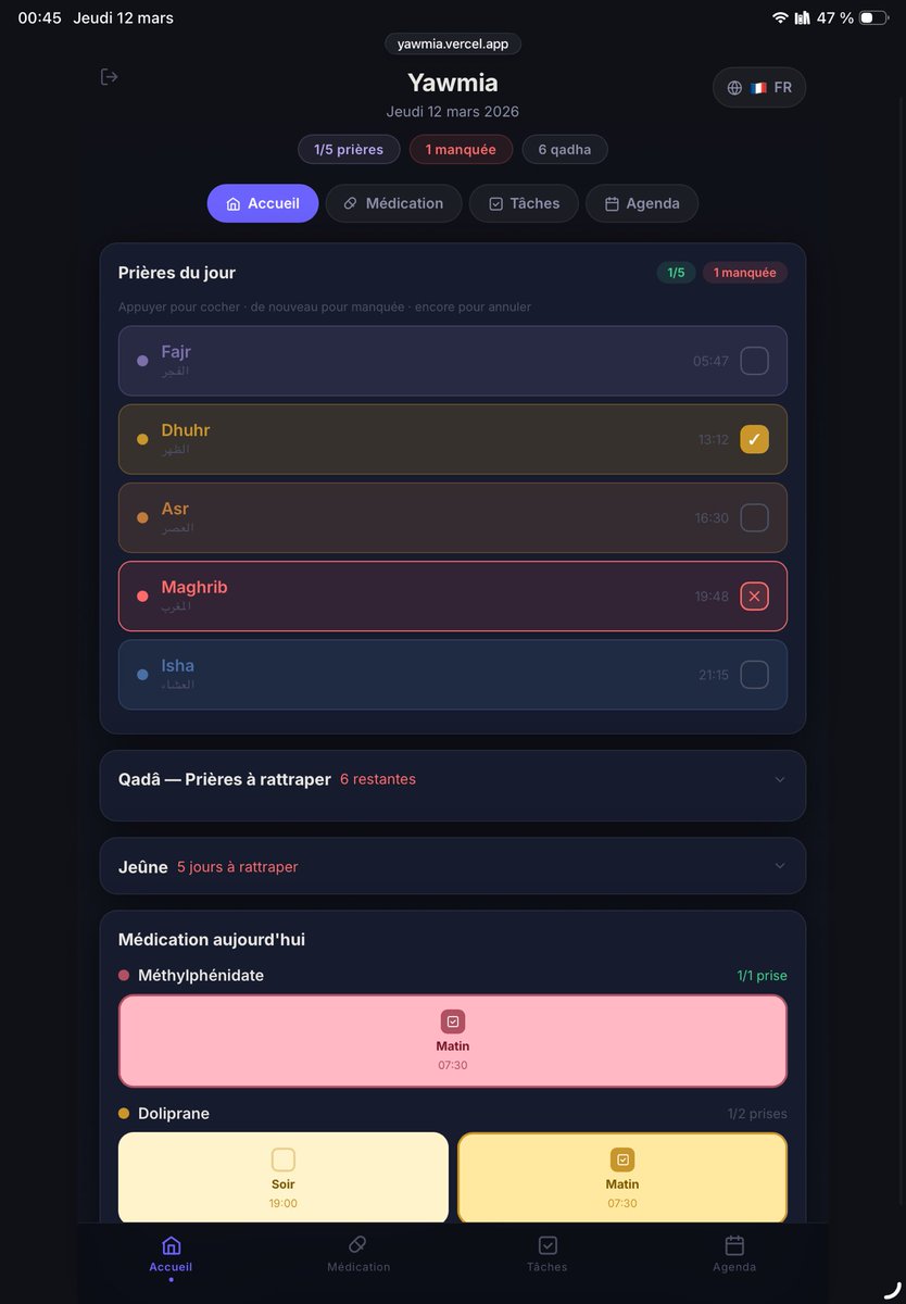 justbuilt__'s tweet photo. As salam aleykoum, les prémisses de mon app (siteweb qu'on peut add sur l'écran d'accueil pour le moment) sont plus ou moins finies : https://t.co/h3VaNEScMb https://t.co/GRzhCvBmjp