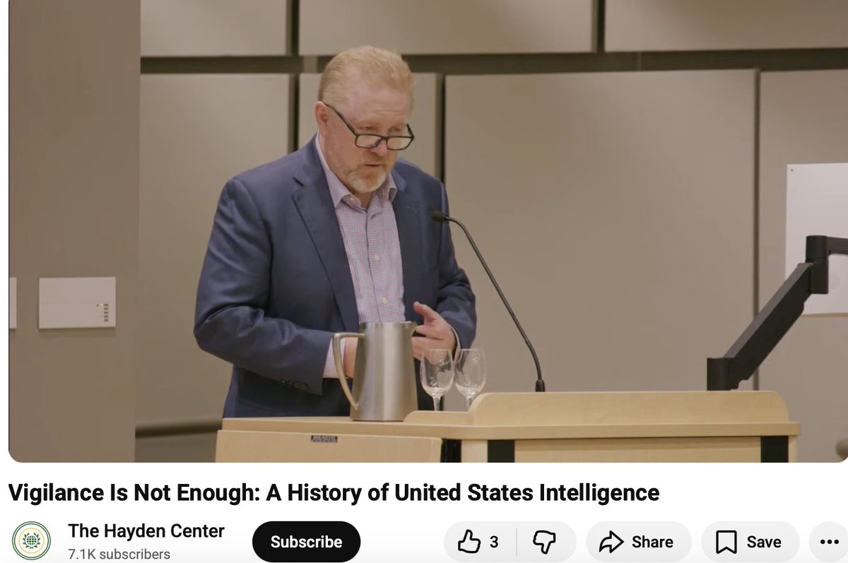 christinayiotis's tweet photo. Highly informative &amp; entertaining "Vigilance is Not Enough" w/ Dr. Mark Lowenthal &amp; Moderator David Priess, PhD @mvhaydencenter Senior Fellow. Thanks @GeorgeMasonU @ScharSchool Dean @MarkJRozellGMU and @LarryPfeifferDC, as always, for such great programming! #ICHistory #FiveEyes https://t.co/EZyMTo0oYJ