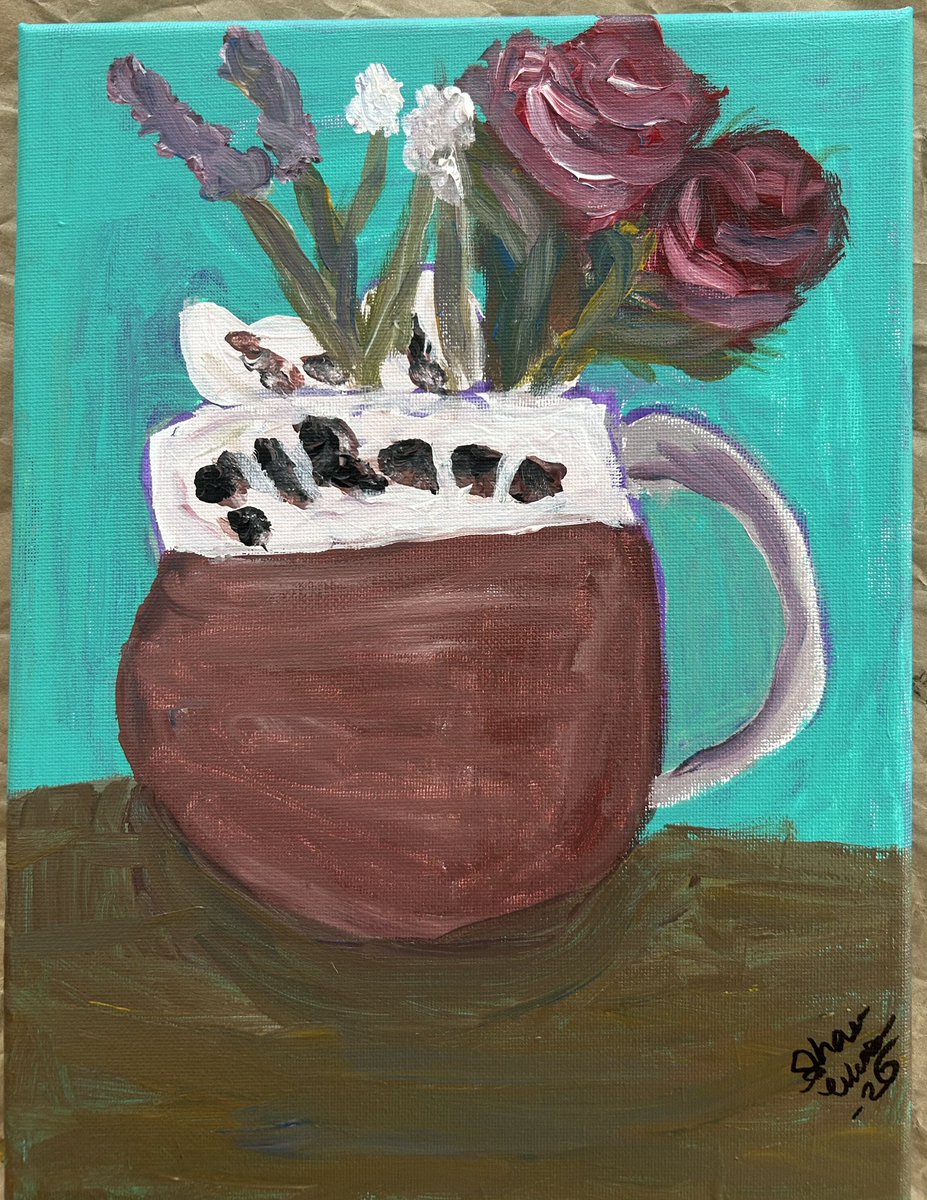 Today, Anne (pictured) and. i met Amy Lacey and her team to speak about my work at Visual Art Studio. Also touched up on a painting!!! #richmondva #buyart #disabledartist