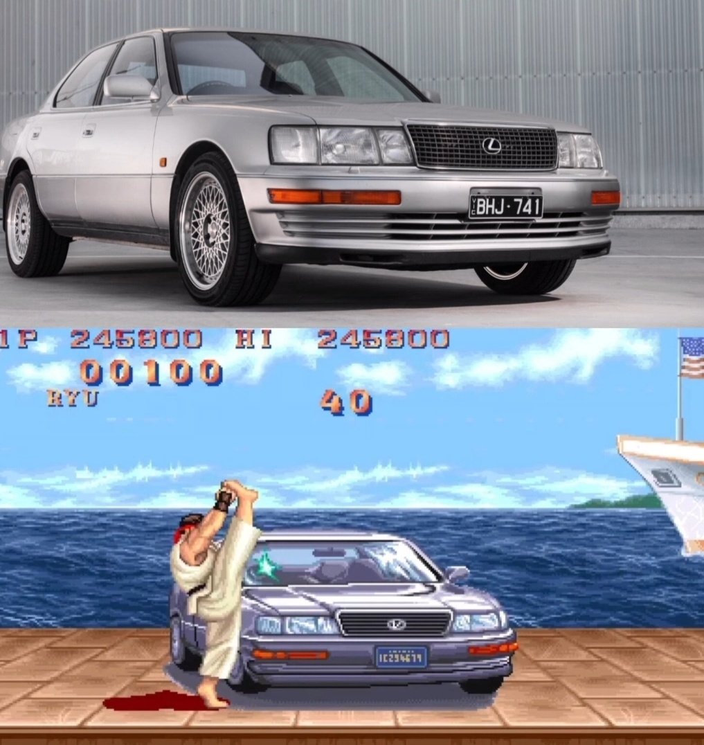 Toyota Lexus LS400

O carro que mais apanhou na história