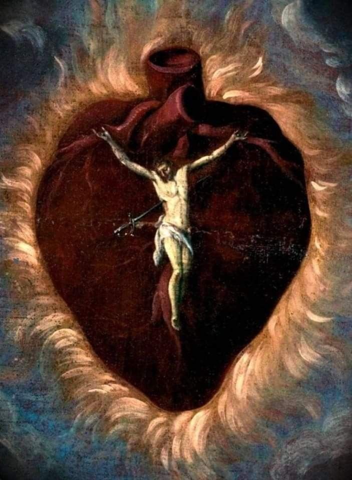 PhilippusPetrus's tweet photo. O „jak dobrze i przyjemnie mieszkać” w tym sercu! O najlepszy Jezu! Serce Twoje jest cennym skarbem, drogą perłą, którą znaleźliśmy na skopanym polu Twego Ciała. Któż odrzuciłby tę perłę? Czyż raczej nie oddam wszystkich innych pereł i za cenę wszystkich moich myśli i uczuć nie nabędę dla siebie owej jedynej „zrzucając wszelkie moje troski” na Serce dobrego Jezusa, a Ono na pewno mnie „podtrzyma”.

#MistycznyKrzewWinny
