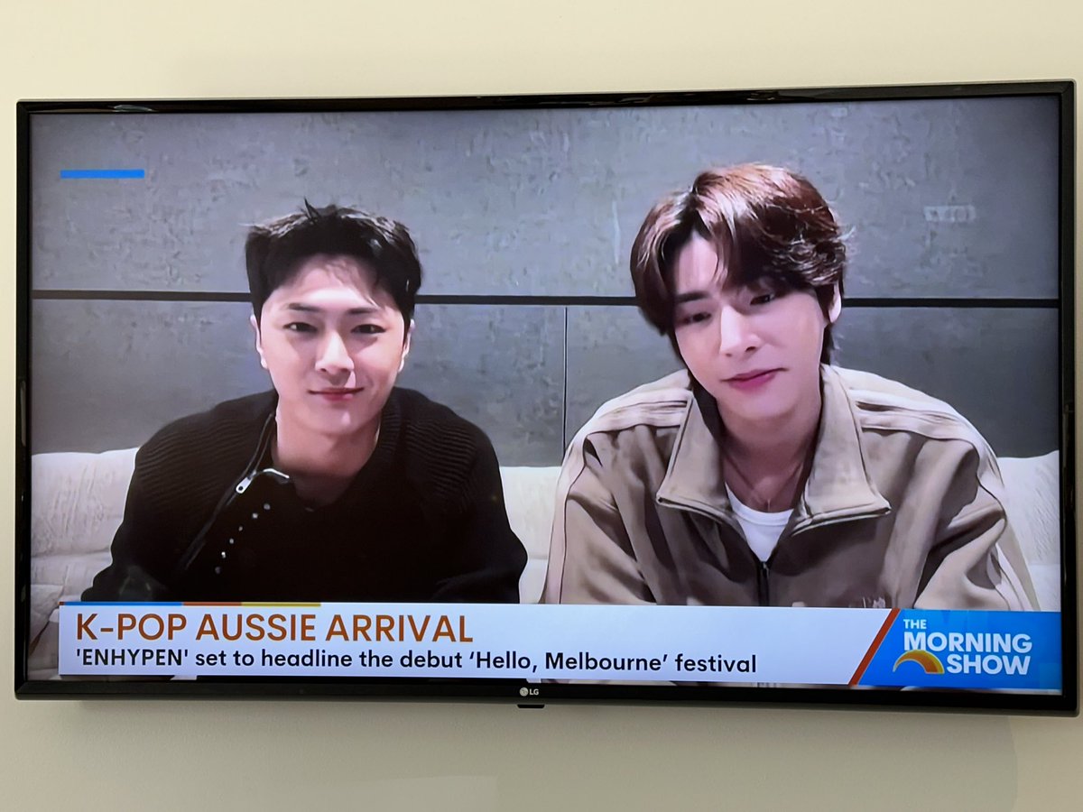 loveujiae's tweet photo. ENHYPEN on CHANNEL 7 SYDNEY THE MORNING SHOW https://t.co/ZPm89hgyw0
