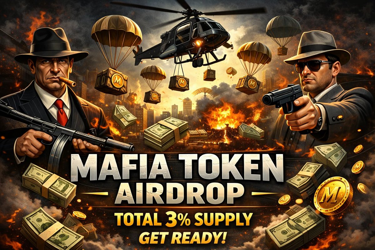 Mafia_bsc's tweet photo. Mafia Token Airdrop Coming! 

🎁 Total 3% of the supply will be distributed as AIRDROP to early supporters and active members

Follow, engage, and don’t miss this opportunity!

#MafiaToken #CryptoAirdrop #AirdropAlert  #CryptoNews #AirdropSeason #Memecoin100x #memecoin
#BNB https://t.co/4T4z6xu4P5