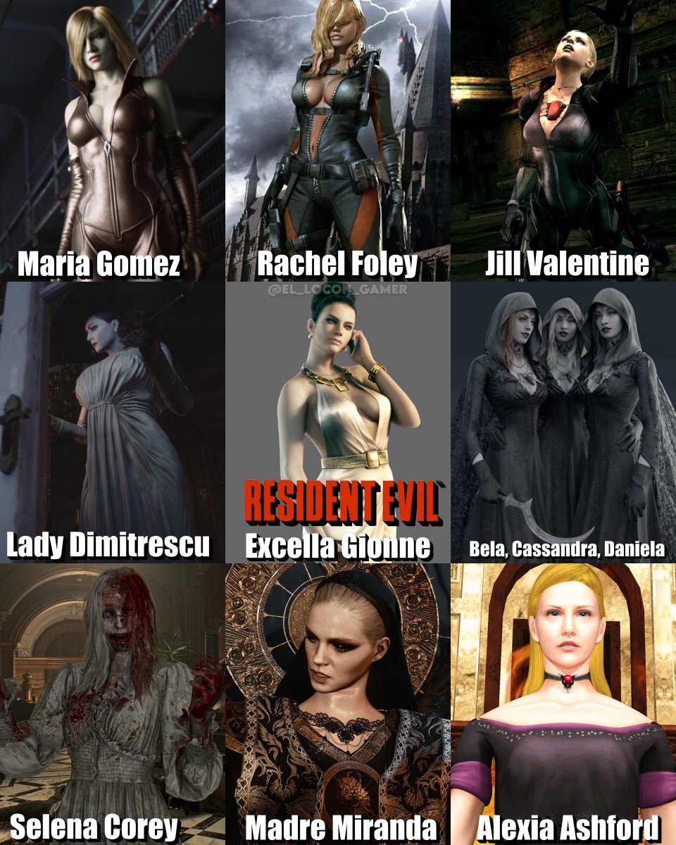 Villanas y enemigas más sexy de RESIDENT EVIL.