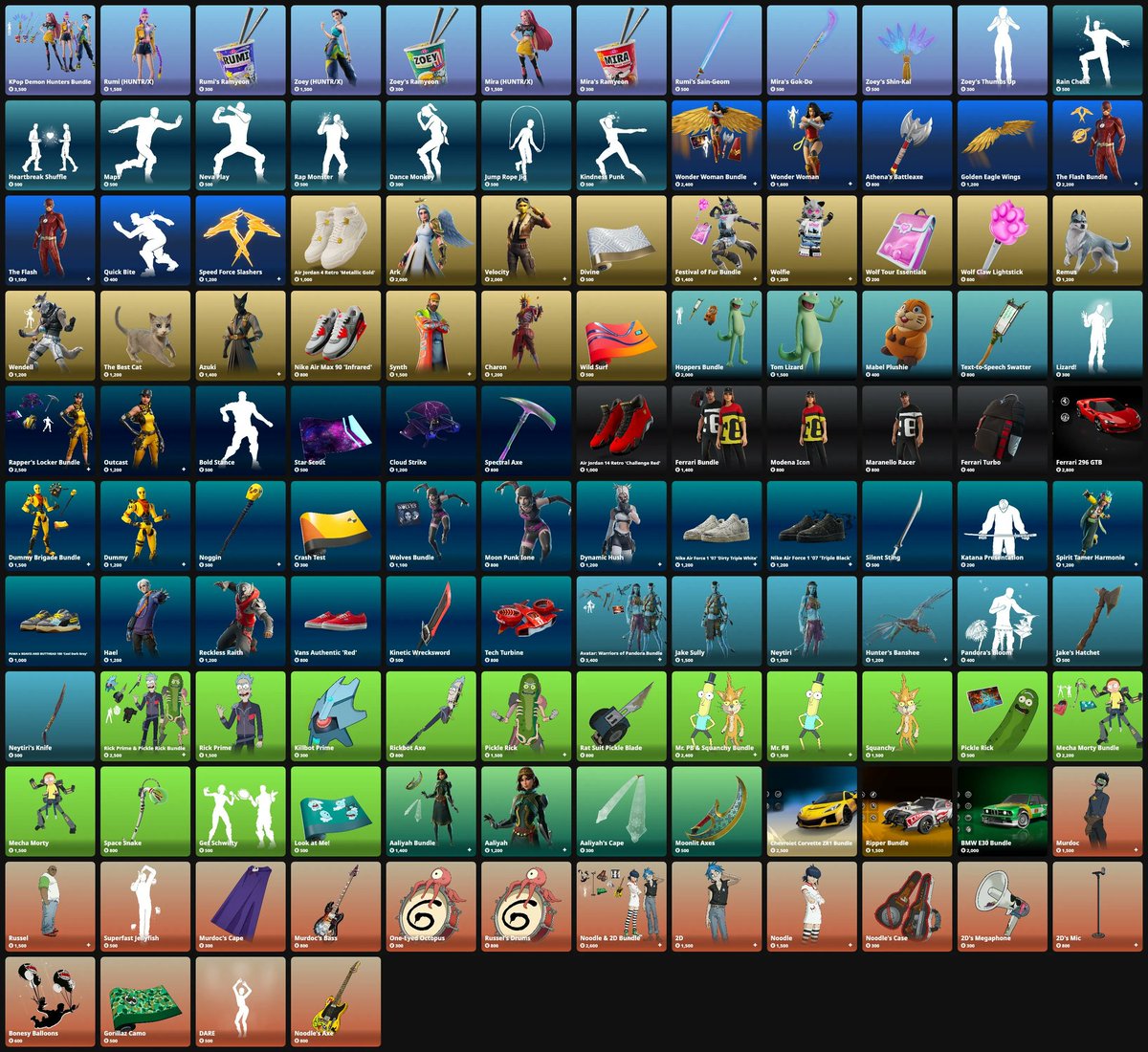 STFortniteLeaks's tweet photo. Boutique #Fortnite  du 12 Mars 2026
 ❤ Utilisez le code 'shadownight' si vous voulez me soutenir, ça me ferait plaisir ! #EpicPartner https://t.co/YQfnh5nQl2