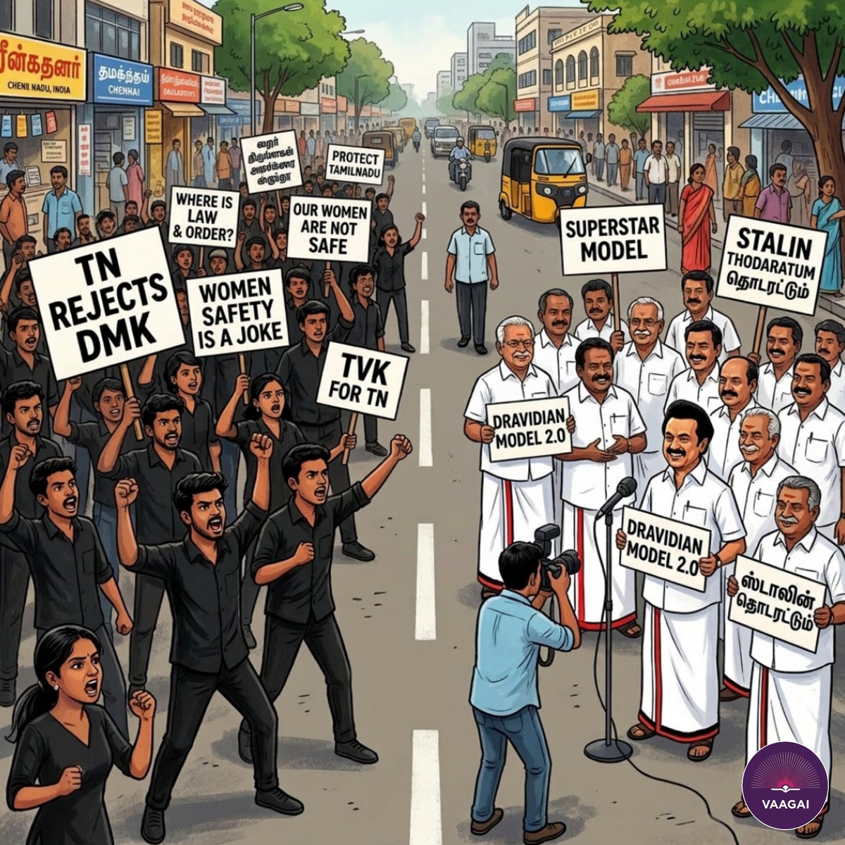 vaagaimedia's tweet photo. நீங்க எந்தப் பக்கம்? 
#TNRejectsDMK | #DravidianModel

#TVKVijay‌ | #MKStalin https://t.co/qYmnfkMSHa