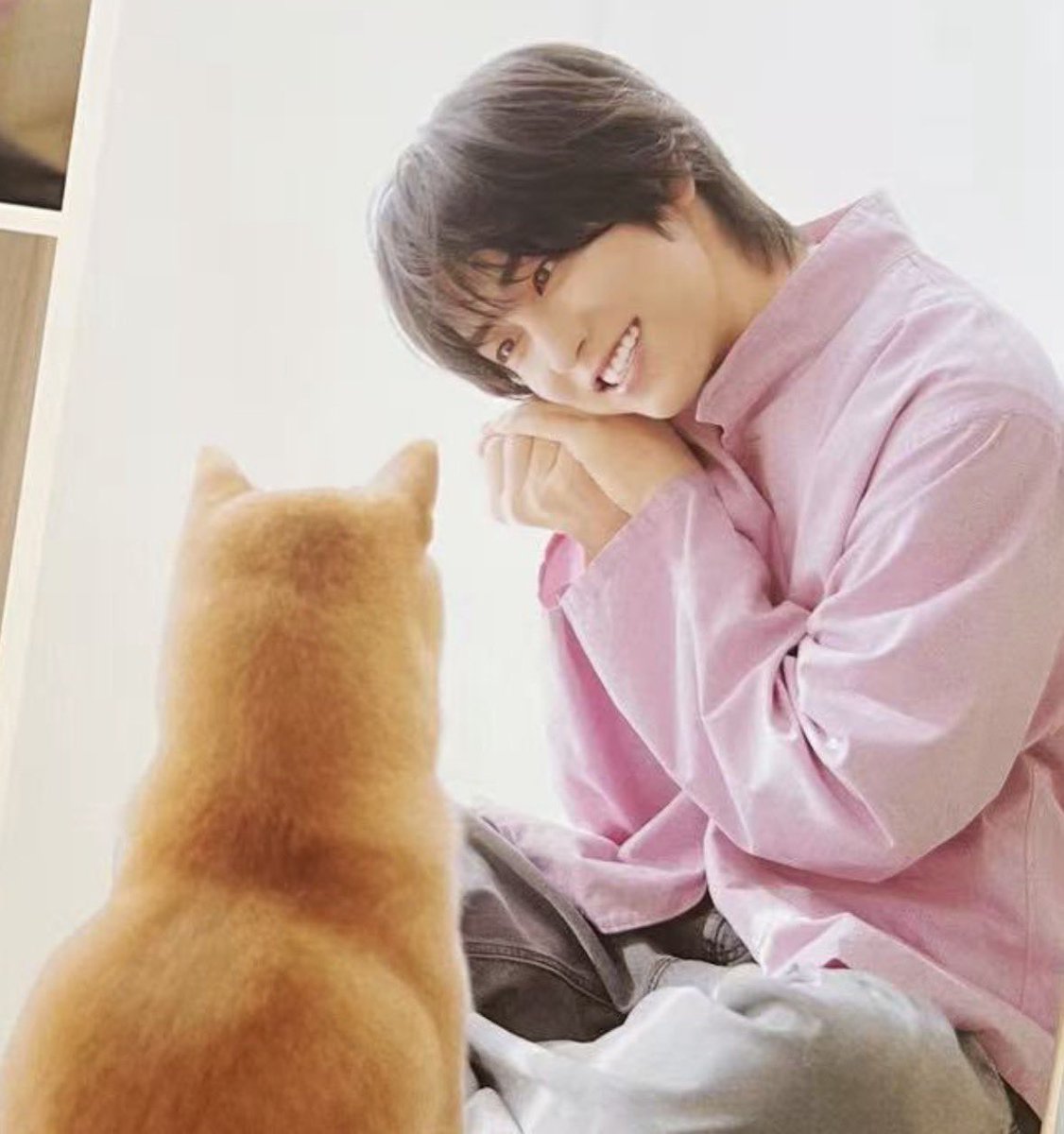 강아지한테도 애교부리는 남자 😂😂💕💕💕